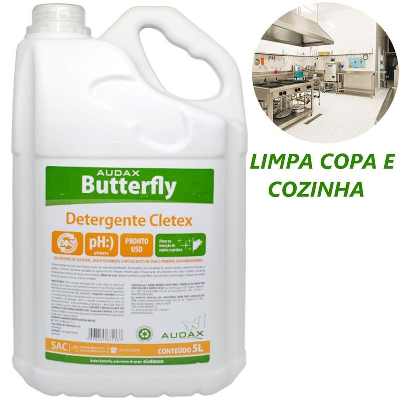 Detergente-Liquido-Neutro-Cletex-Butterfly-Audaxco--5-litros-