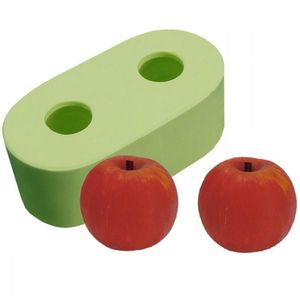 Molde de Silicone Maçã Mini 2 Cavidades Ref. 1462 Acquacolor (01UND)