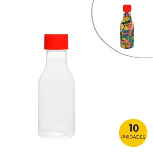Garrafinha 50ml Com Tampa Vermelha Mirandinha Miniaturas (10 unidades)