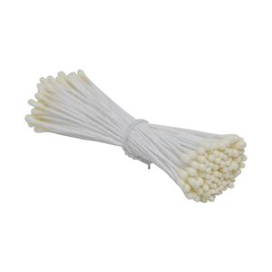 Mini Pistilo Duas Pontas Branco Barbante Ref.: EL024 Pistilos Primor (100 unidades)
