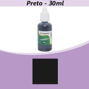 Pigmento Líquido para Cosméticos Artesanais Preto Saramanil (30ml)
