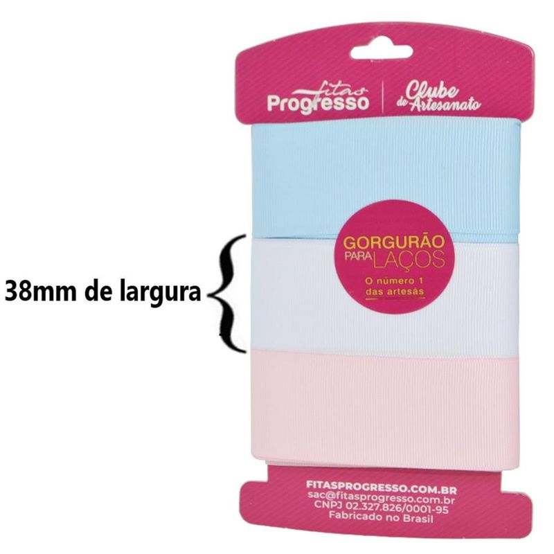 Cartela Fita de Gorgurão para Laços KGL 001 Cor 003 Progresso (09 metros)