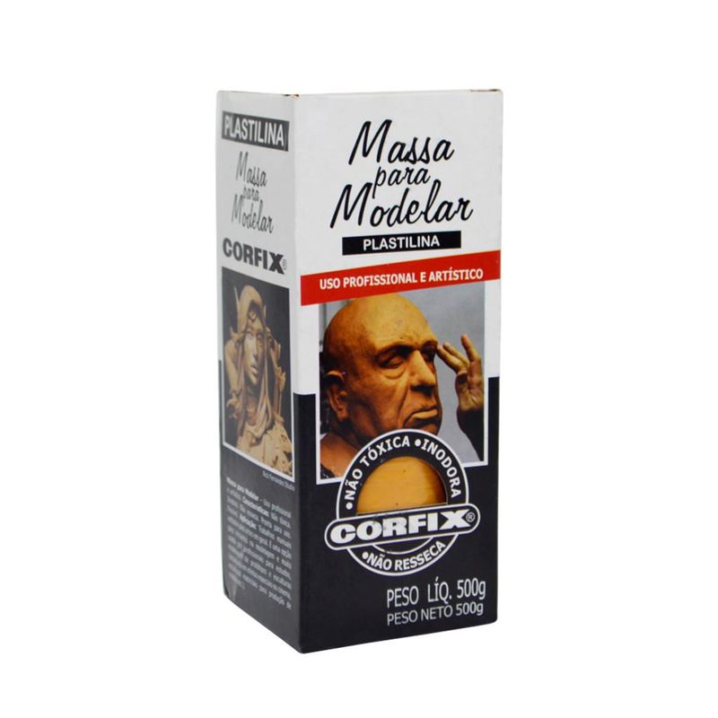 Massa-para-Modelar-Plastilina-Amarelo-Pele-Ref.--306-Corfix--500-gramas-