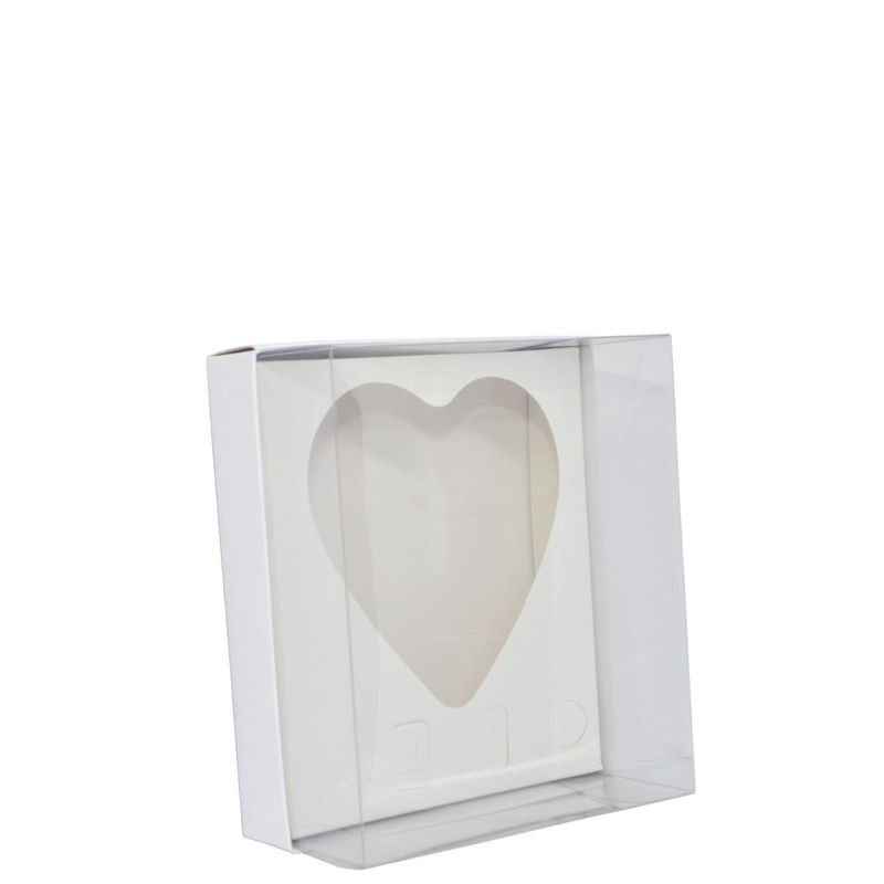 Caixa Meio Ovo Coração Premium S/ Colher Cor Branco 200gr Ref. CMO211 Papieri (01UND)
