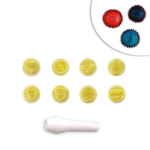 Kit Carimbos Heróis Amarelo Blue Star (09 peças)