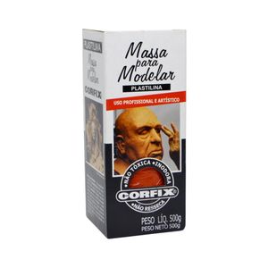 Massa para Modelar Plastilina Terra Queimada Ref.: 317 Corfix (500 gramas)