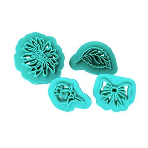 Jogo de Marcadores de Plástico Laço e Flores Verde Ref.: GMEZN 673 Prime Chef (4 peças)