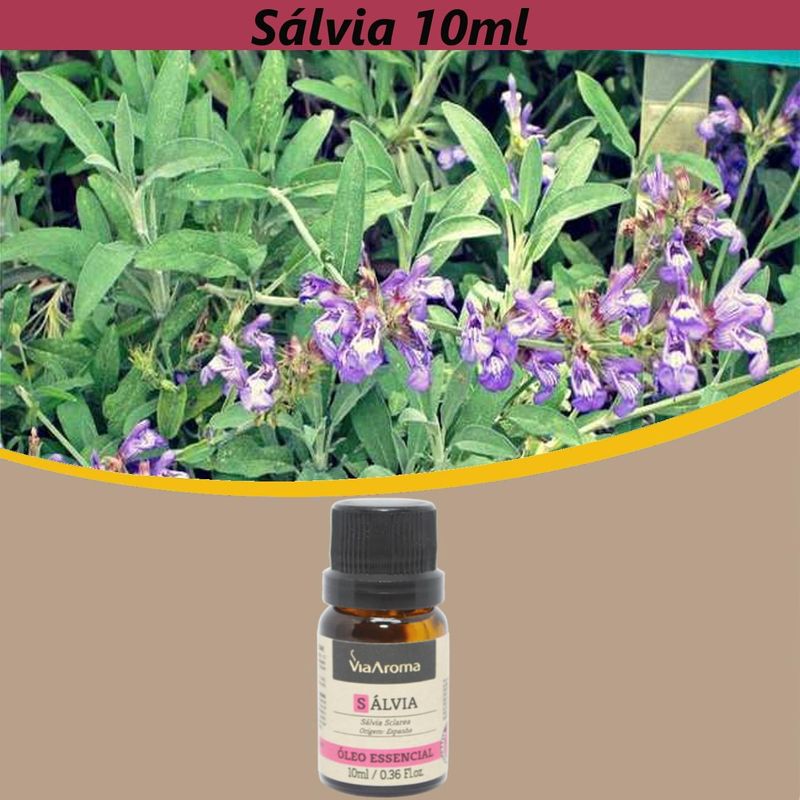 Óleo Essencial Sálvia Via Aroma (10ml)