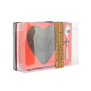 Caixa Classic Coração C/ Colher 250G Marrom C/ Red Love Ref. 1402 Ideia (01UND)