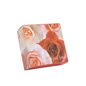 Caixa Quadrada Gaveta C/ Luva para 4 Bombons Com Amor Ref. 13003547 Cromus (1UND)
