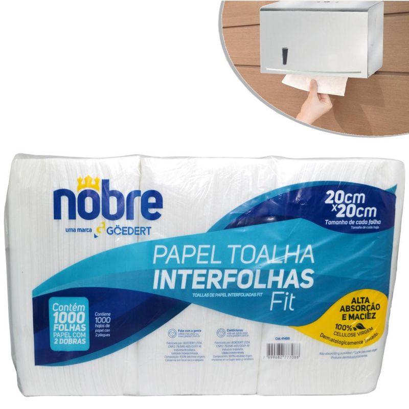 Papel-Toalha-Interfolhas-Branco-Fit-20x20cm-Nobre--1000-folhas-