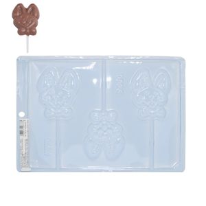 Forma em Acetato Pirulito Coelho Com Gravata Ref. 9899 com 3 cavidades BWB (01UND)