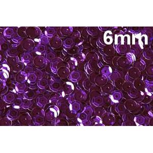 Lantejoula Metálica 6mm Ref. 80 Roxo Lantecor (100 gramas)