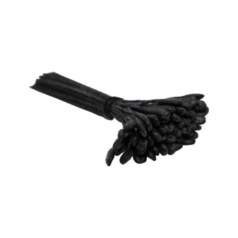 Pistilo Folhinha Preto Cabo Barbante Preto Ref.: EL01040 Pistilos Primor (50 unidades)