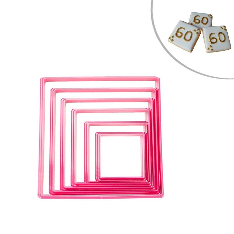 Jogo-de-Cortadores-de-Plastico-Quadrado-Rosa-Ref.--GMEZN-1008-Prime-Chef--6-pecas-