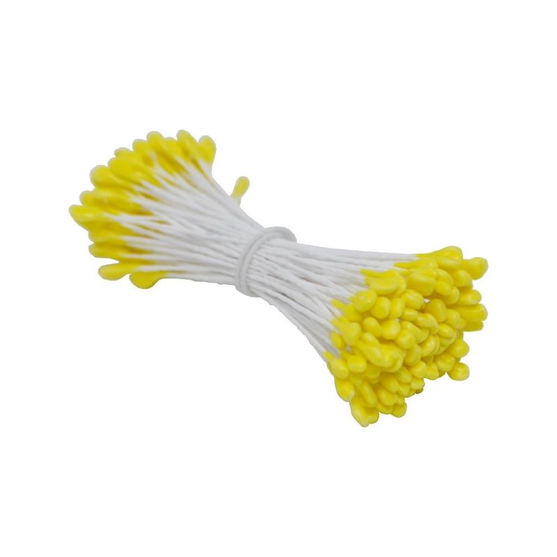 Pistilo Mini Folhinha Amarela Duas Pontas Ref.: EL191 Pistilos Primor (100 unidades)