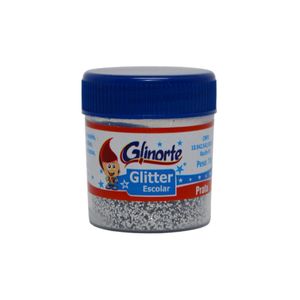 Glitter Escolar Prata Glinorte (10 gramas)