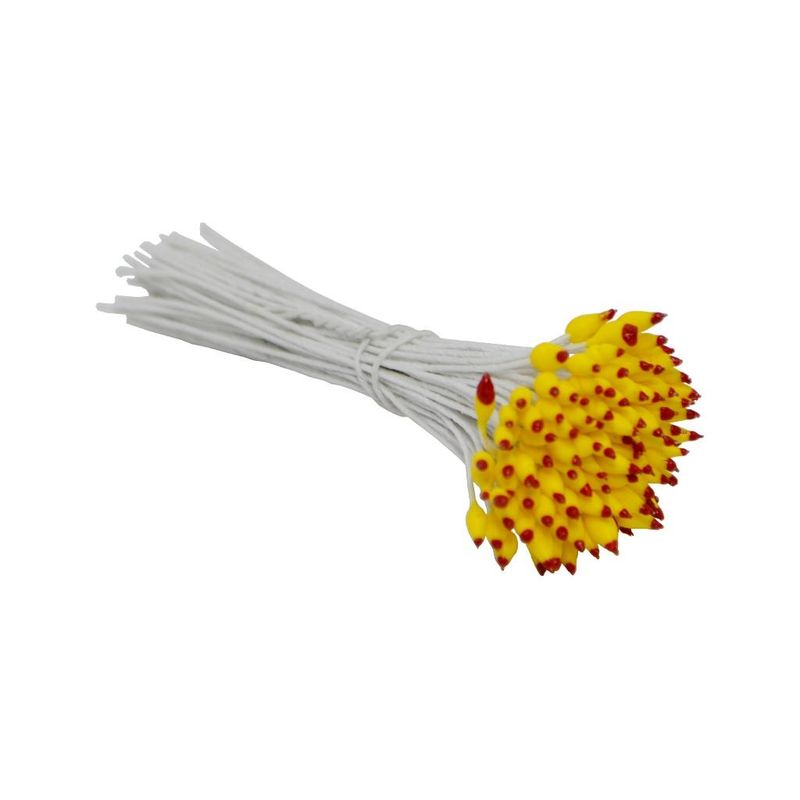 Mini-Pistilo-Piao-Amarelo-Vermelho-Ref.--EL41-Pistilos-Primor--100-unidades-