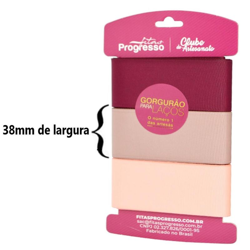 Cartela Fita de Gorgurão para Laços KGL 001 Cor 009 Progresso (09 metros)