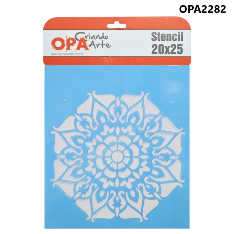 Stencil-Simples-de-Acetato-para-Pintura-20x25cm-Ref.-OPA-2282-Mandala-II-Camada-I-OPA--01-unidade-