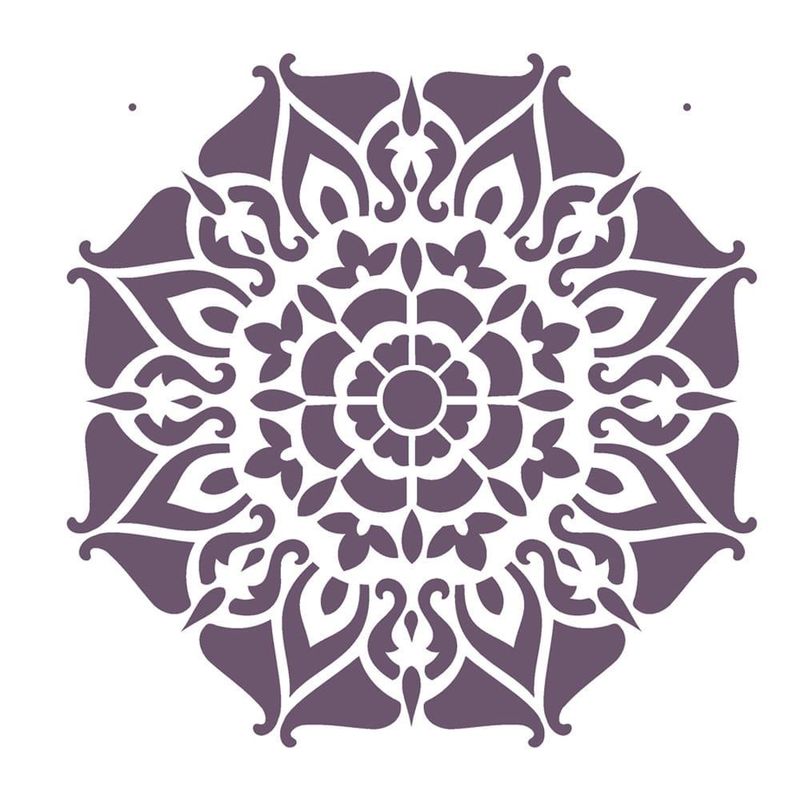 Stencil-Simples-de-Acetato-para-Pintura-20x25cm-Ref.-OPA-2282-Mandala-II-Camada-I-OPA--01-unidade-