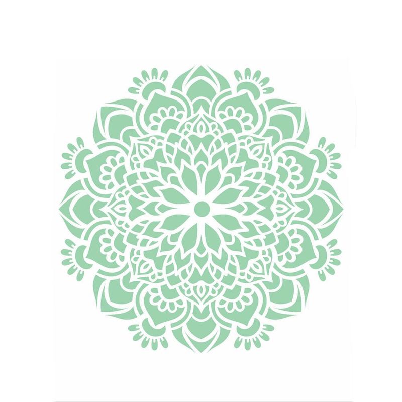 Stencil-Simples-de-Acetato-para-Pintura-20x25cm-Ref.-OPA-2458-Mandala-Flor-Bauer-OPA--01-unidade-