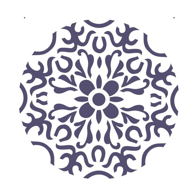 Stencil Simples de Acetato para Pintura 20x25cm Ref. OPA 2281 Mandala I Camada II OPA (01 unidade)