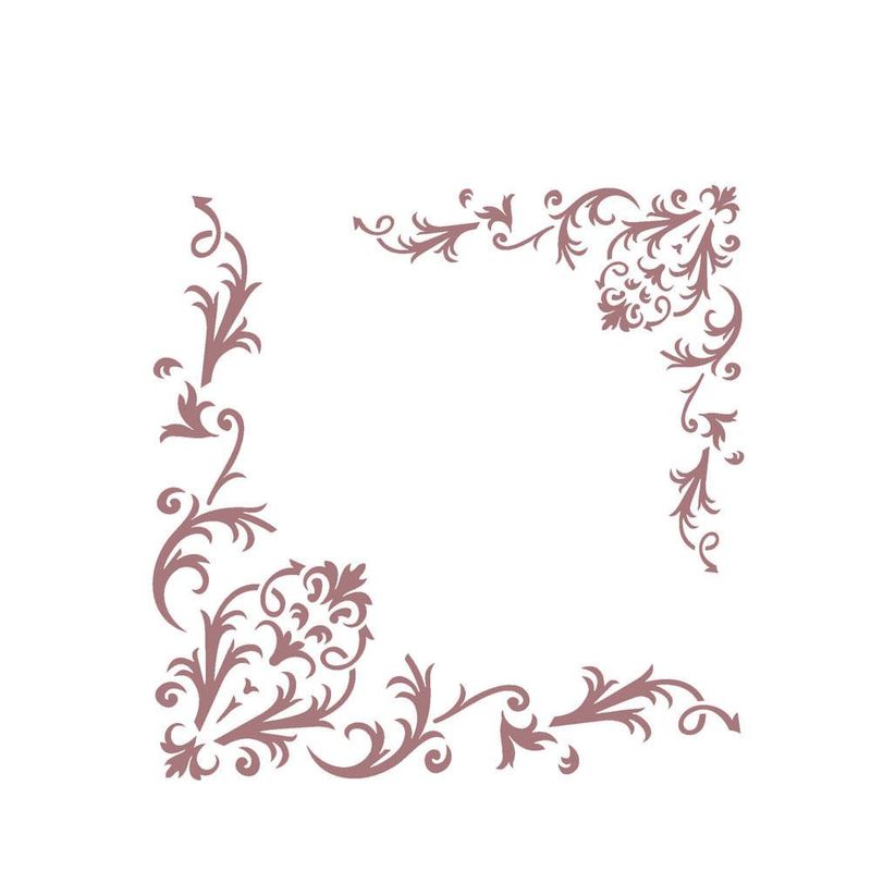 Stencil-Simples-de-Acetato-para-Pintura-20x25cm-Ref.-OPA-914-Cantoneira-Arabesco-OPA--01-unidade-