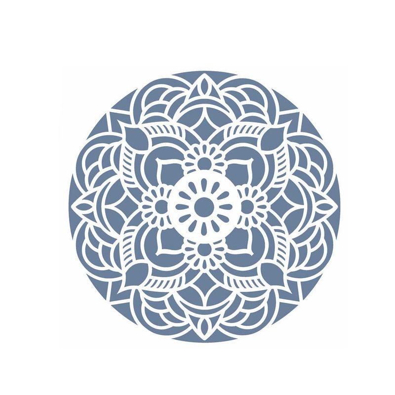 Stencil-Simples-de-Acetato-para-Pintura-20x25cm-Ref.-OPA-2460-Mandala-Flor-Redonda-OPA--01-unidade-