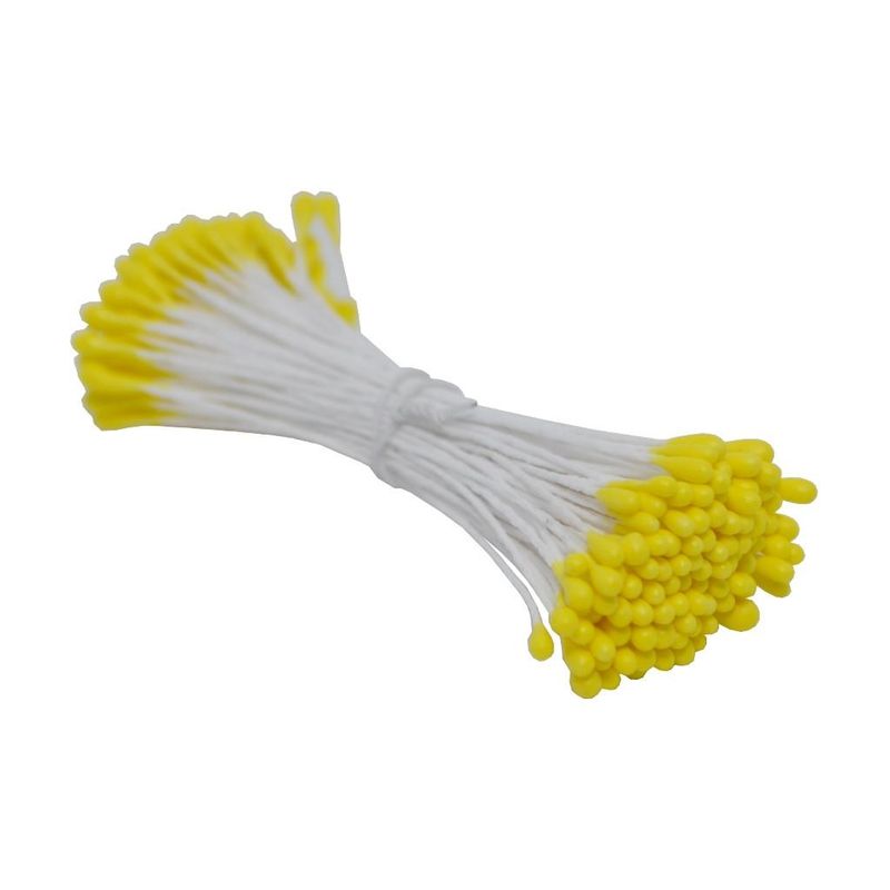 Mini Pistilo Duas Pontas Amarelo Barbante Ref.: EL021 Pistilos Primor (100 unidades)