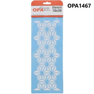 Stencil Simples de Acetato para Pintura 10x30cm Ref. OPA 1467 Estamparia Brilho OPA (01 unidade)