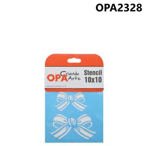Stencil Simples de Acetato para Pintura 10x10cm Ref. OPA 2328 Laços OPA (01 unidade)