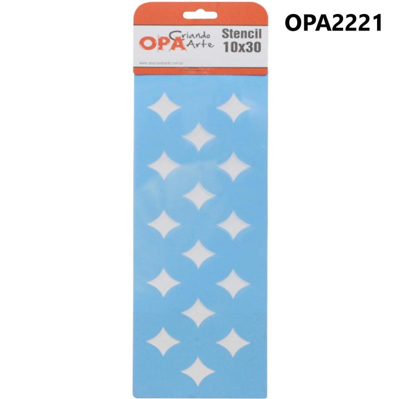 Stencil-Simples-de-Acetato-para-Pintura-10x30cm-Ref.-OPA-2221-Estamparia-Bolas-OPA--01-unidade-