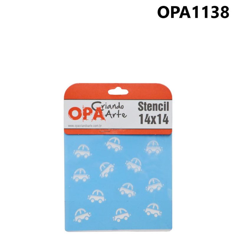Stencil-Simples-de-Acetato-para-Pintura-14x14cm-Ref.-OPA-1138-Micro-Carros-OPA--01-unidade-
