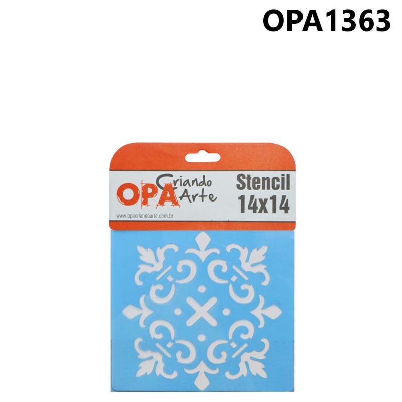 Stencil-Simples-de-Acetato-para-Pintura-14x14cm-Ref.-OPA-1363-Ladrilho-Cruzeta-OPA--01-unidade-