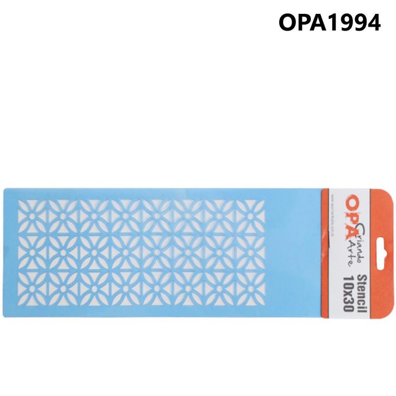 Stencil Simples de Acetato para Pintura 10x30cm Ref. OPA 1994 Estamparia Azulejo OPA (01 unidade)