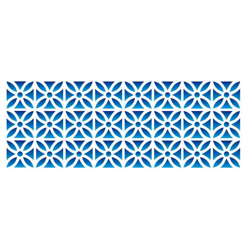 Stencil Simples de Acetato para Pintura 10x30cm Ref. OPA 1994 Estamparia Azulejo OPA (01 unidade)