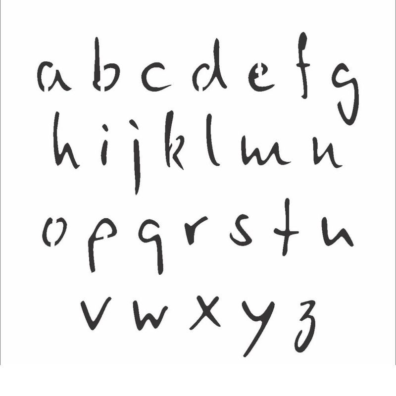 Stencil Simples de Acetato para Pintura 14x14cm Ref. OPA 3138 Alfabeto Micro Minúsculo 2cm OPA (01 unidade)