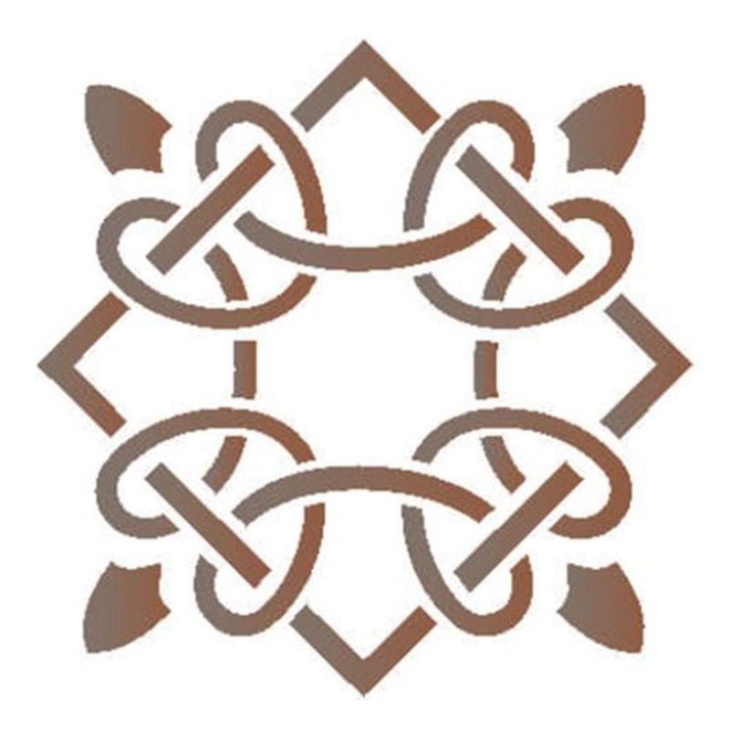 Stencil Simples de Acetato para Pintura 10x10cm Ref. OPA 1980 Ladrilho Corda OPA (01 unidade)