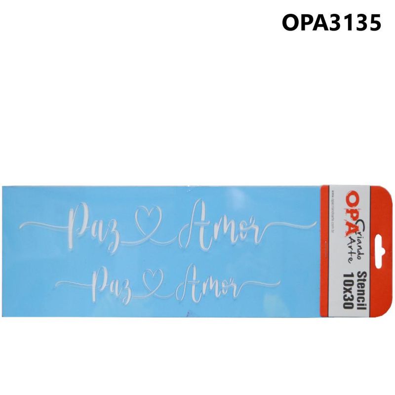 Stencil-Simples-de-Acetato-para-Pintura-10x30cm-Ref.-OPA-3135-Palavras-Lettering-Paz-e-Amor-OPA--01-unidade-