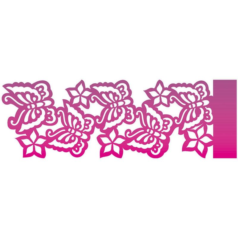 Stencil-Simples-de-Acetato-para-Pintura-10x30cm-Ref.-OPA-721-Negativo-Borboletas-II-OPA--01-unidade-