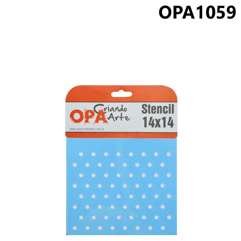 Stencil Simples de Acetato para Pintura 14x14cm Ref. OPA 1059 Poá Médio OPA (01 unidade)