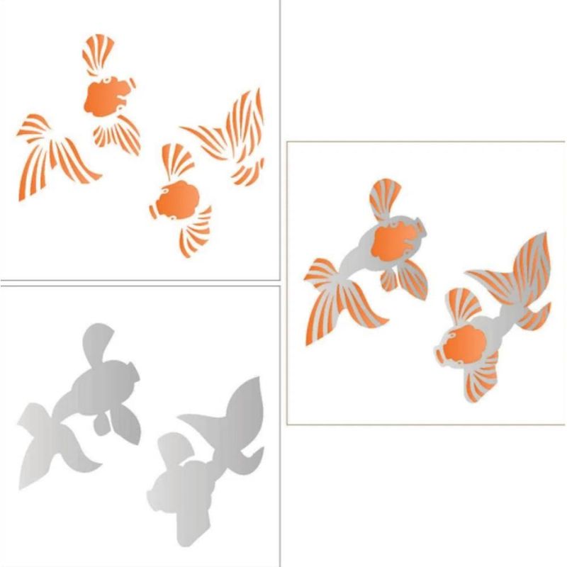 Stencil Duplo de Acetato para Pintura 14x14cm Ref. OPA 2027 Peixe II OPA (01 unidade)