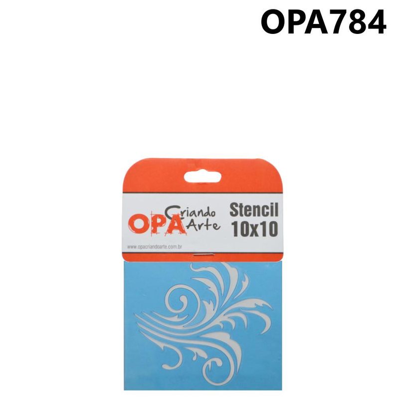 Stencil-Simples-de-Acetato-para-Pintura-10x10cm-Ref.-OPA-784-Folhagem-OPA--01-unidade-