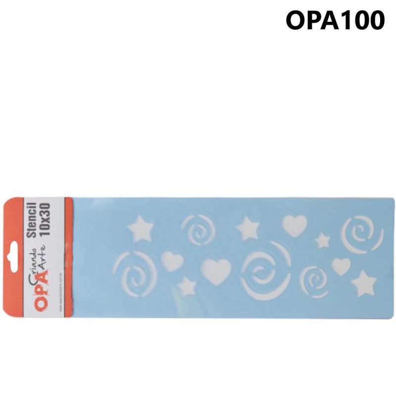 Stencil-Simples-de-Acetato-para-Pintura-10x30cm-Ref.-OPA-100-Festival-OPA--01-unidade-