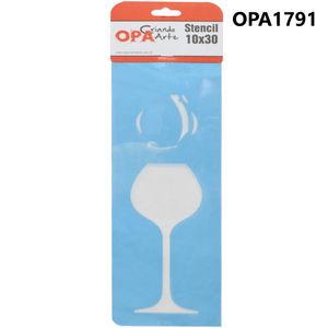 Stencil Simples de Acetato para Pintura 10x30cm Ref. OPA 1791 Taça OPA (01 unidade)