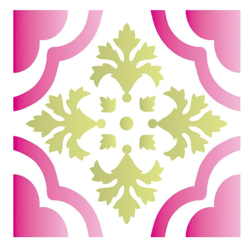 Stencil-Simples-de-Acetato-para-Pintura-10x10cm-Ref.-OPA-1350-Ladrilho-Trevo-OPA--01-unidade-