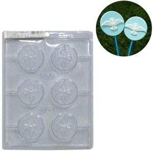 Forma de Acetato Simples Pirulito Divino Espírito Santo Ref. 9761 BWB (01 unidade)