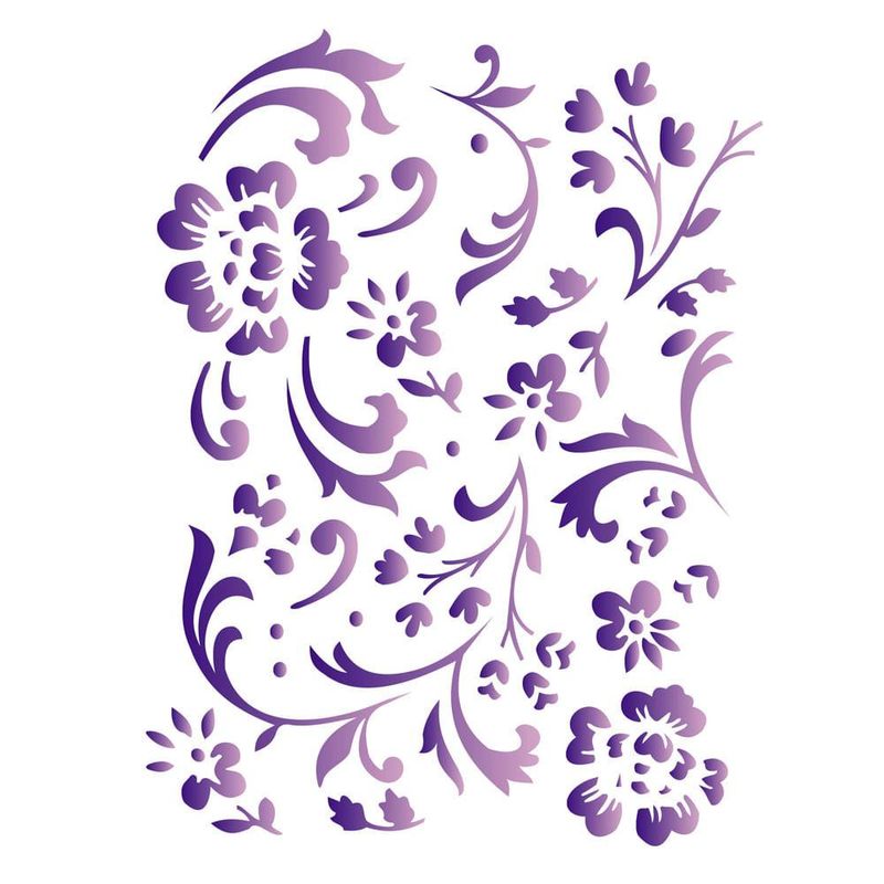 Stencil-Simples-de-Acetato-para-Pintura-15x20cm-Ref.-OPA-382-Estamparia-Floral-OPA--01-unidade-