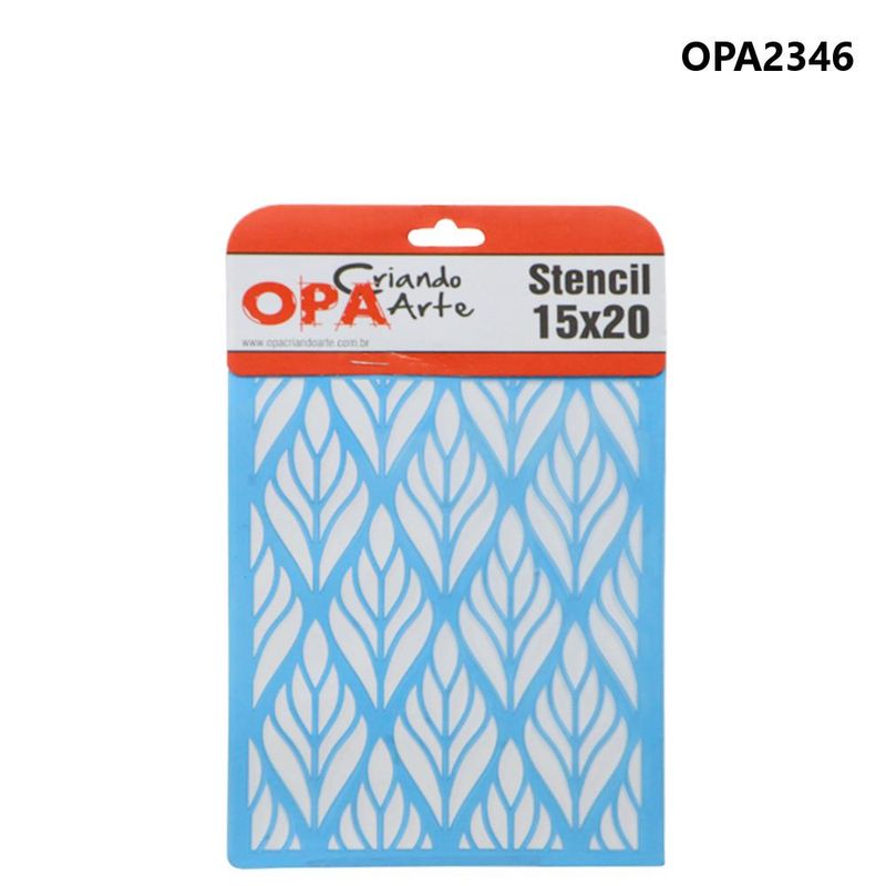 Stencil-Simples-de-Acetato-para-Pintura-15x20cm-Ref.-OPA-2346-Estamparia-Folhagem-OPA--01-unidade-